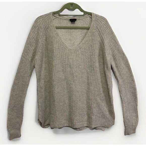 Theory Sweaters - Theory Cashmere Sweater Women Medium Gray Chunky Knit Quiet Luxury Heritage Cozy